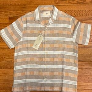 BNWT Folk Ridge Short Sleeve Shirt - Linen Blend - Size Medium